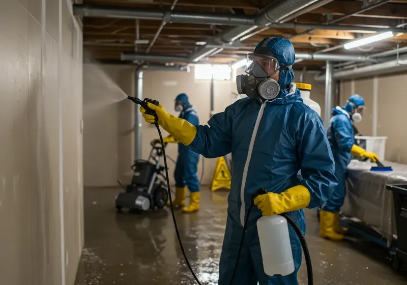 Basement Sanitization and Antimicrobial Treatment process in Saline County, AR