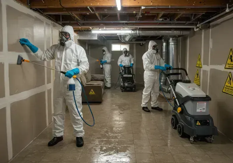 Basement Moisture Removal and Structural Drying process in Saline County, AR